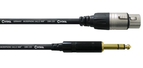 Cordial CFM 1.5 FV XLR mama - sztereo Jack, 1.5m