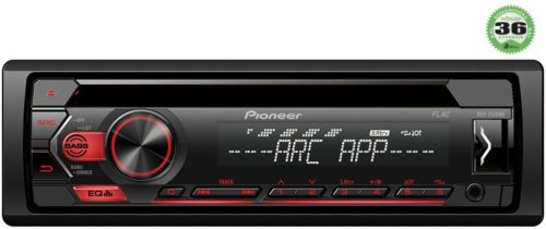 Pioneer DEH-S120UB CD/USB/AUX autóhifi fejegység, piros