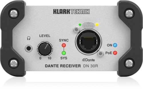 Klark Teknik DN 30R 2 csatornás Dante audio vevőegység