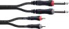 Cordial EU 1.5 PC 2x RCA / 2x jack 6,3 mm mono, 1,5 m