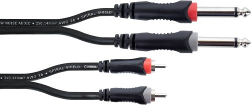 Cordial EU 1.5 PC 2x RCA / 2x jack 6,3 mm mono, 1,5 m