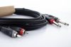 Cordial EU 1.5 PC 2x RCA / 2x jack 6,3 mm mono, 1,5 m