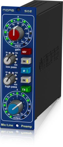 MIDAS LEGEND MICROPHONE PREAMPLIFIER 502 moduláris mikrofon előerősítő