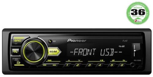Pioneer MVH-09UBG autórádió, 1 DIN, AUX, USB, 4 X 50 W, 24 FM