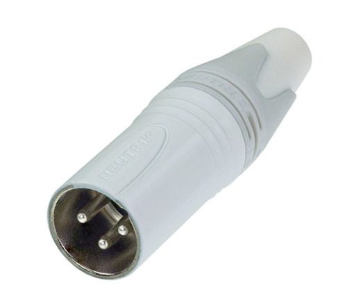 Neutrik NC3MXX-WT 3 pólusú XLR papa csatlakozó, fehér