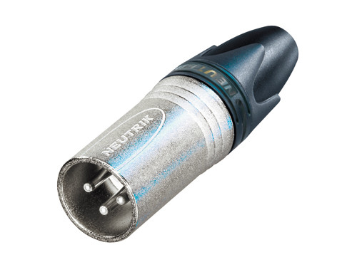 Neutrik NC3MXX 3 pólusú XLR, papa kábelcsatlakozó nikkel házzal és ezüst érintkezőkkel