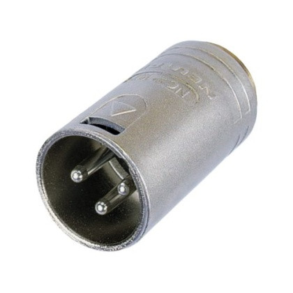 Neutrik NM3MXI 3 pólusú papa XLR ház, külső menet M 17x1, forrasztható érintkező.
