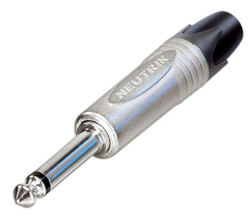 Neutrik NP2X 6.3 mm-es, professzionális Phono dugasz, 2 pólusú, nikkel érintkező, nikkel burkolat.