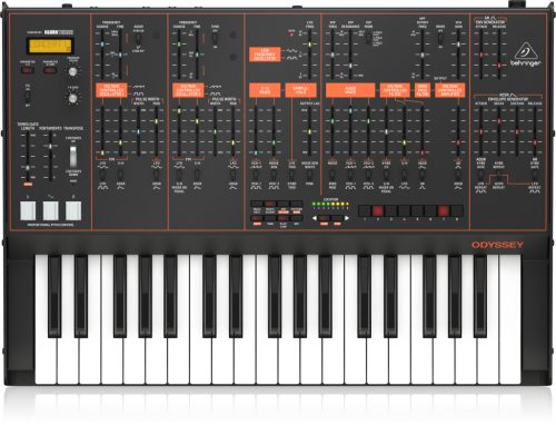 Behringer ODYSSEY analóg szintetizátor, 37 félig súlyozott billentyű, 32 lépéses szekvenszer, USB