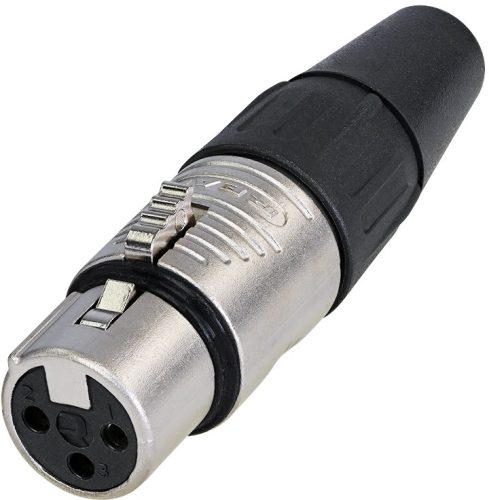 REAN 3P XLR kábelcsatlakozó mama króm/ezüst érintkezők