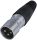 REAN XLR 3P kábelcsatlakozó papa, IP65, krom/ón - ömlesztve csomagolt