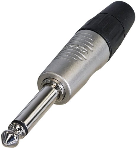 REAN Mono 6,3mm JACK krómozott ház, ónozott érintkezők