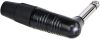 REAN Mono 6,3mm JACK, derékszögű fekete ház, ónozott érintkezők