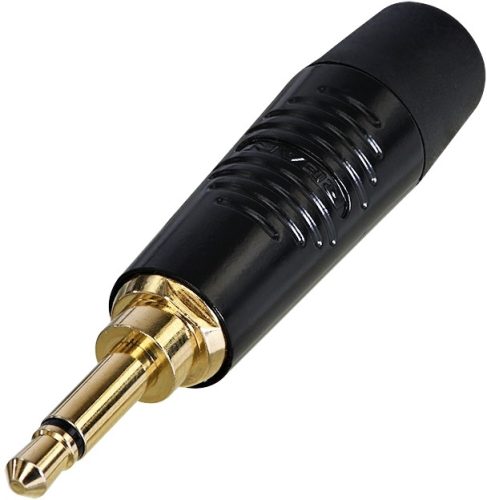 REAN 3,5mm Jack MONO 2 POLE fekete ház - aranyozott érintkezők