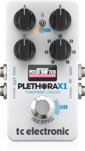 TC ELECTRONIC PLETHORA X1 TonePrint pedál, 14 legendás TC gitáreffekttel és MASH lábkapcsolóval