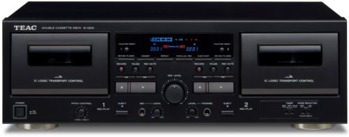 TEAC W-1200 dupla kazettás deck, fekete