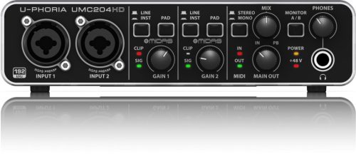 Behringer U-Phoria UMC204HD USB audió interfész