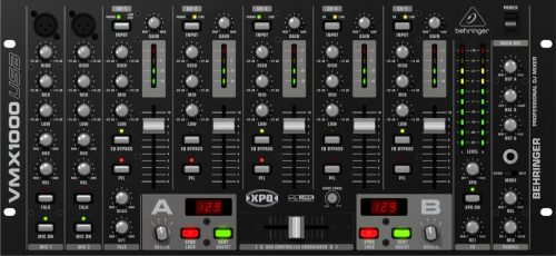 Behringer VMX1000USB Pro Mixer DJ keverő, 7csatorna, BPM számláló, USB