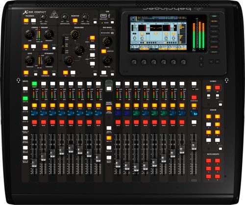 Behringer X32 Compact digitális keverő pult, 32csatorna, 16bus, 17fader, 7" TFT kijelző
