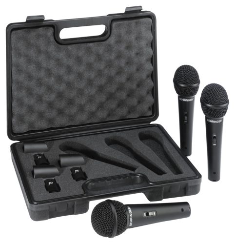Behringer XM1800S Ultravoice énekmikrofon szett, dinamikus, szuperkardioid, 80Hz -15kHz, 600Ohm, 52dB (3db mikrofon/szett)