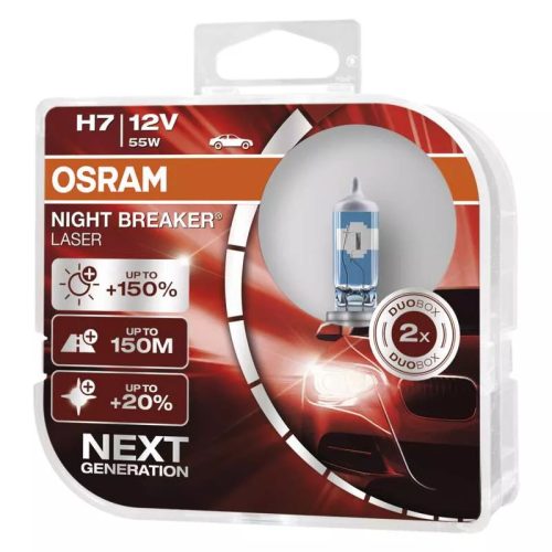 OSRAM Night Brake Lazerr H4 autós izzó 12V 55W 64210 NBL (2db/csomag)