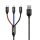 Baseus CAMLT-ASY01 3 az 1-ben USB-C / Lightning / Micro-USB kábel, 3.5A, 0.3 m (fekete)