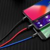 Baseus CAMLT-ASY01 3 az 1-ben USB-C / Lightning / Micro-USB kábel, 3.5A, 0.3 m (fekete)