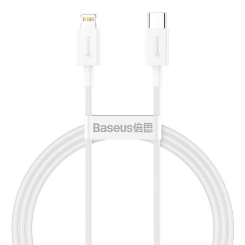 Baseus CATLYS-A02 Superior USB-C - Lightning adatkábel, 20W, PD, 1 m, fehér