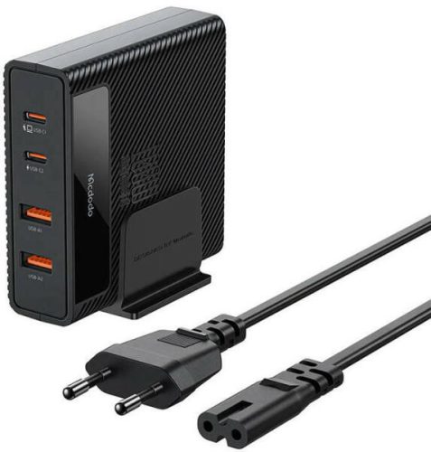 Mcdodo CH-1802 Gyors-töltőállomás, 2x USB Type-C, 2x USB, PD3, QC4, GaN, 100 W, fekete