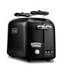 Delonghi CT021.BK1 2 szeletes kenyérpirító, 800Watt, fekete