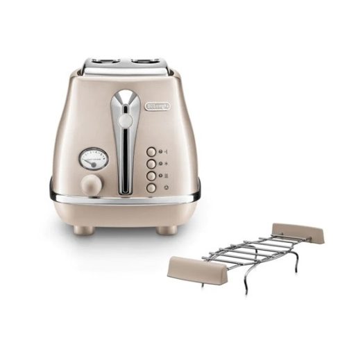 Delonghi CTOT2103.BG Icona Metallics 2 szeletes kenyérpirító, 900Watt, bézs