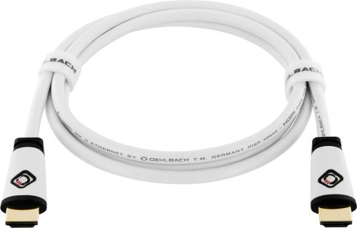 Oehlbach 130 Easy Connect HDMI High Speed kábel, 4K UHD 50/60 Hz, 1,5m, 18 Gbps, fehér