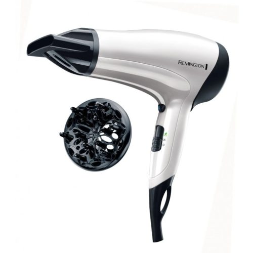 Remington D3015 hajszárító, 2000Watt, 3hőfok, 2sebesség, hideg levegő, ionos, diffúzor, fehér -fekete