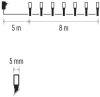 Emos D4AN01 karácsonyi fényfüzér, villogó, 8méter, 80LED, meleg/hideg fehér, kül- és beltéri, időzítő