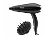 BaByliss D572DE Turbo Smooth hajszárító, 2200Watt, 2sebesség, 3hőfok, hideg levegő, ionos, diffúzor, fekete