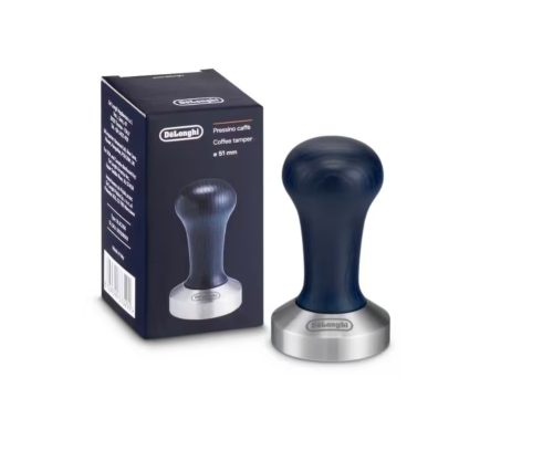 Delonghi DLSC058 kávétömörítő, 51mm, fa nyél, rozsdamentes acél