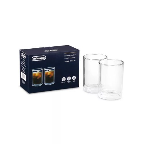 Delonghi DLSC324 Cold Brew pohár, üveg, 220ml, duplafalú, átlátszó (2db/csomag)