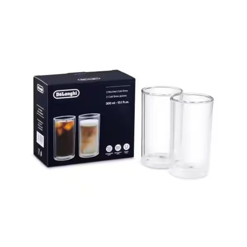 Delonghi DLSC325 Cold Brew pohár, üveg, 300ml, duplafalú, átlátszó (2db/csomag)