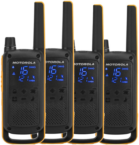 Motorola Talkabout T82 Extreme Quad walkie-talkie, fekete -sárga, 2 pár