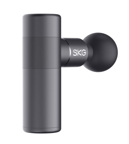 SKG F3 Mini masszázspisztoly, 4 fokozat, 4 cserélhető fej, akkumulátoros, szürke