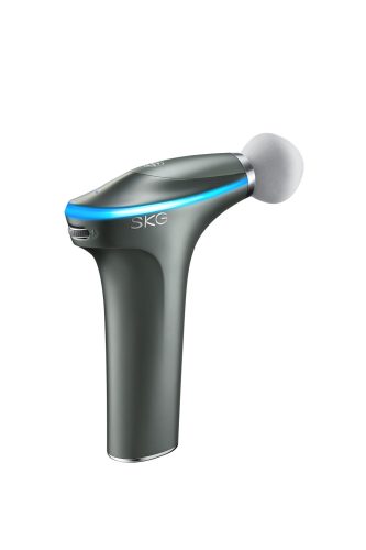 SKG F7 E Masszázspisztoly melegítéssel, 5 fokozat, 4 cserélhető fej, akkumulátoros, 3200rpm