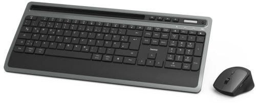Hama KMW-600 Plus vezeték nélküli billentyűzet és egér szett, 2.4GHz, BT 3.0, 4.0, 5.0, magyar, fekete (13182686)
