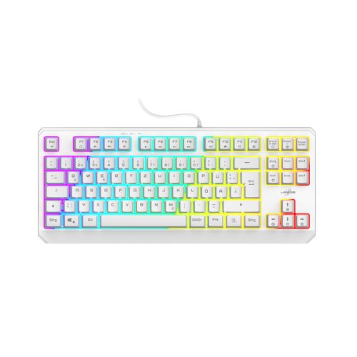 uRage by Hama Exodus 220 TKL vezetékes gamer billentyűzet, magyar, fehér (13217819)