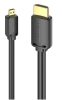 Vention micro HDMI/M -> HDMI/M (4K,HD,fekete), 2m, kábel