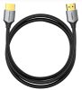 Vention HDMI -> HDMI, (Ultra vékony kivitel, Szürke Aluminum Ötvözet), 0,5m, kábel