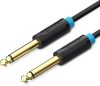 Vention 6.5mm jack/M -> 6.5mm jack/M, (audio,fekete), 10m, kábel