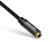 Vention 3.5mm jack/M -> 2*3.5mm jack/F, (szövet, stereo splitter, fekete), 0,3m, kábel