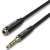 Vention 3.5mm jack/M -> 3.5mm/F , (hosszabbító,audio,fekete), 8m, kábel