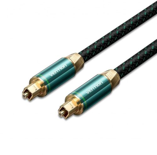Vention Toslink optikai, (audio,réz, szövet, zöld), 2m, kábel