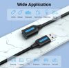 Vention USB-A 3.0/M -> USB-A 3.0/F, (hosszabbító,PVC), 3m, kábel